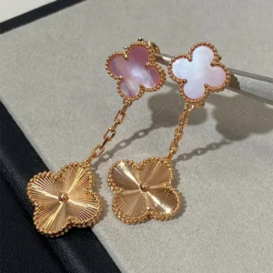 Pink Mother-of-Pearl Drop Earrings