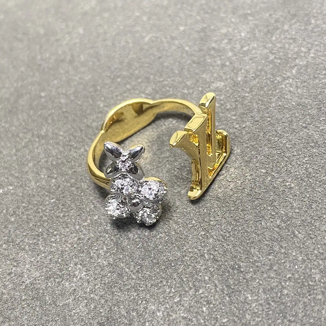 Two-Tone Alphabet Stud Earrings