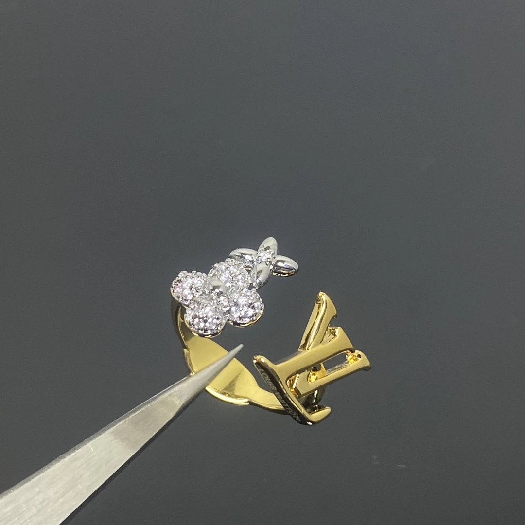 Two-Tone Alphabet Stud Earrings