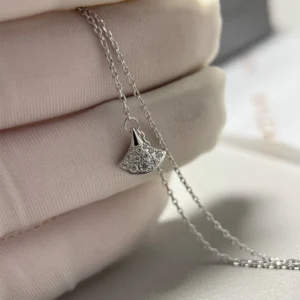 Refined Spiral Pendant Necklace 9 Fan Pavé Bracelet