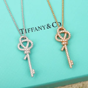 Pavé Key Pendant Necklace