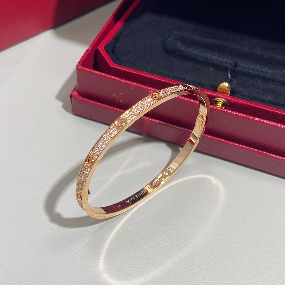 Screw Motif Pavé Bracelet