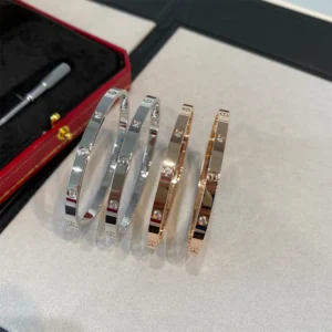 Screw Motif Pavé Bracelet