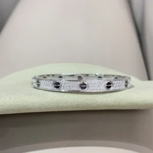 Screw Motif Pavé Bracelet