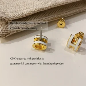 Enamel Motif Earrings