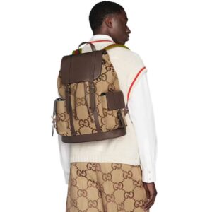 New Brown Leather Backpacks detail view 1