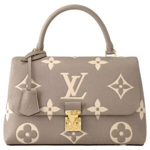 Louis Vuitton Grey Oversized-Monogram Top-Handle Bag on white background