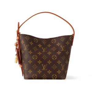 Louis Vuitton Monogram Compact Hobo Bag on white background