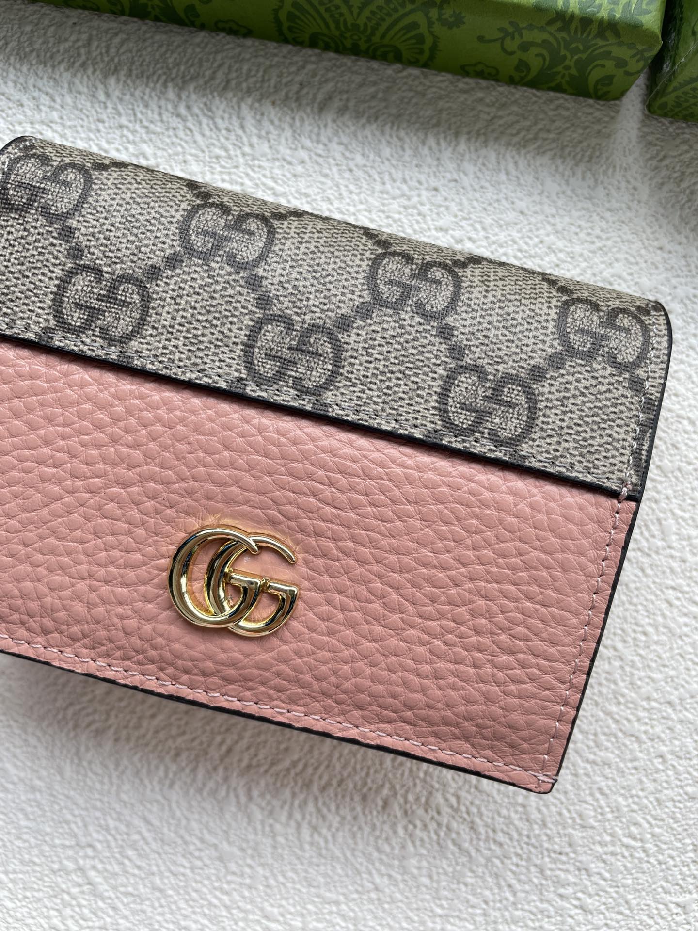 Old flower pink leather lychee pattern 11*9*2.5CM detail view 3