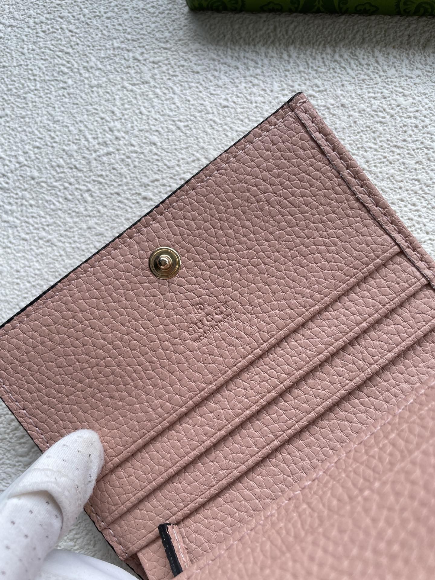 Old flower pink leather lychee pattern 11*9*2.5CM detail view 5