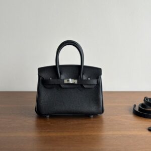 Black top layer cowhide platinum bag 20cm main product image