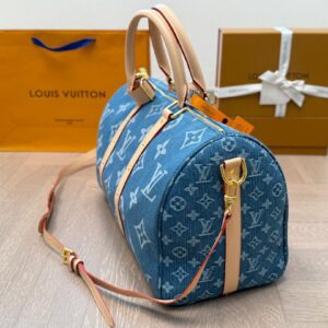 40cm denim travel bag detail view 1