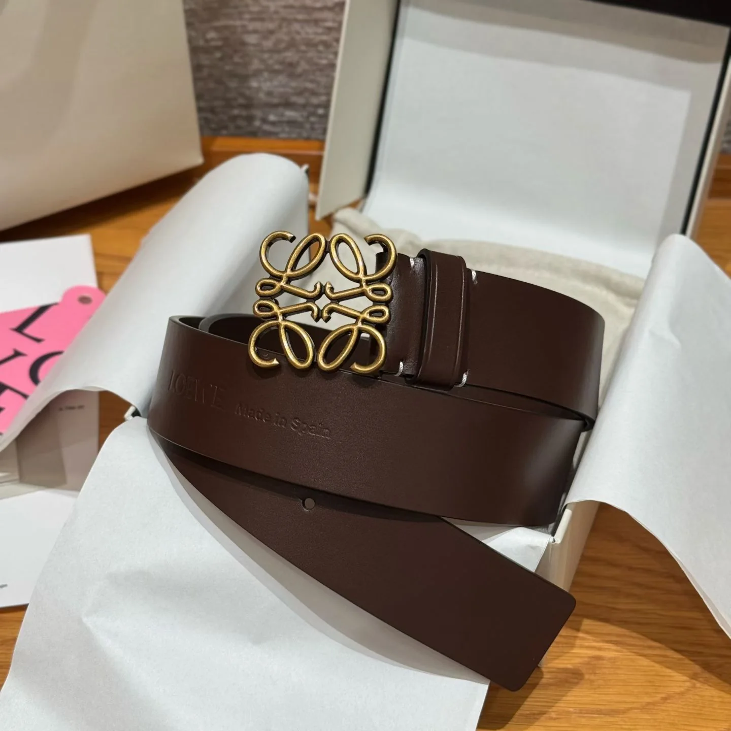 Men's Classic Leather Belt with Classic Pin Buckle, 40 mm main product image