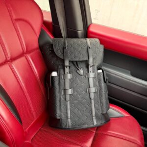 Classic black vintage backpack