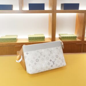White leather clutch