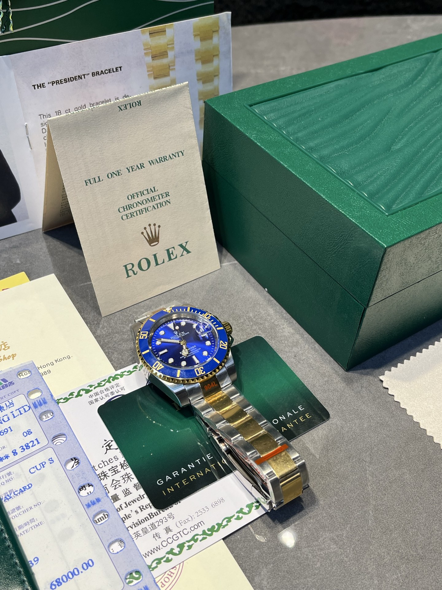 40mm gradient gold and blue mechanical watch - Image 9