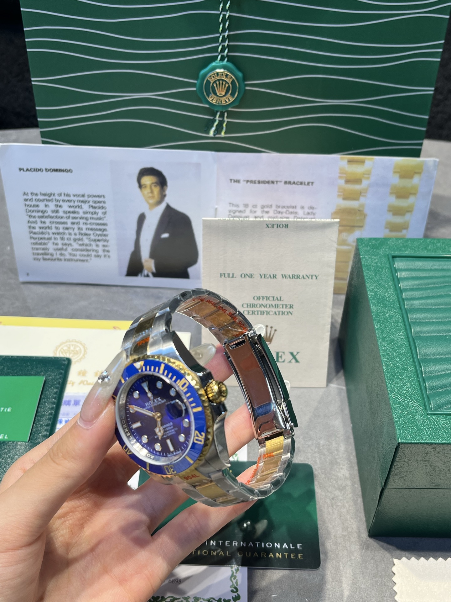 40mm gradient gold and blue mechanical watch - Image 10